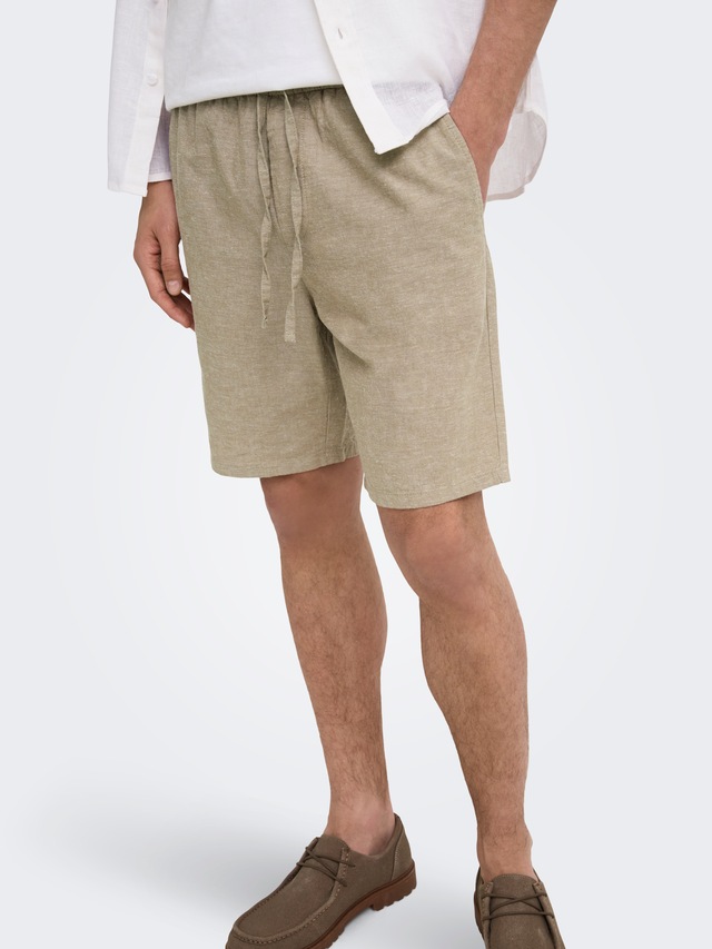 ONLY & SONS Shorts »ONSLINUS 0007 COT LIN SHORTS NOOS« Baumwolle mit Leinen, normal geschnitten