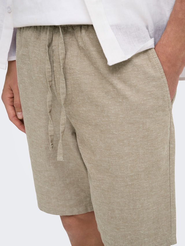 ONLY & SONS Shorts »ONSLINUS 0007 COT LIN SHORTS NOOS« Baumwolle mit Leinen, normal geschnitten