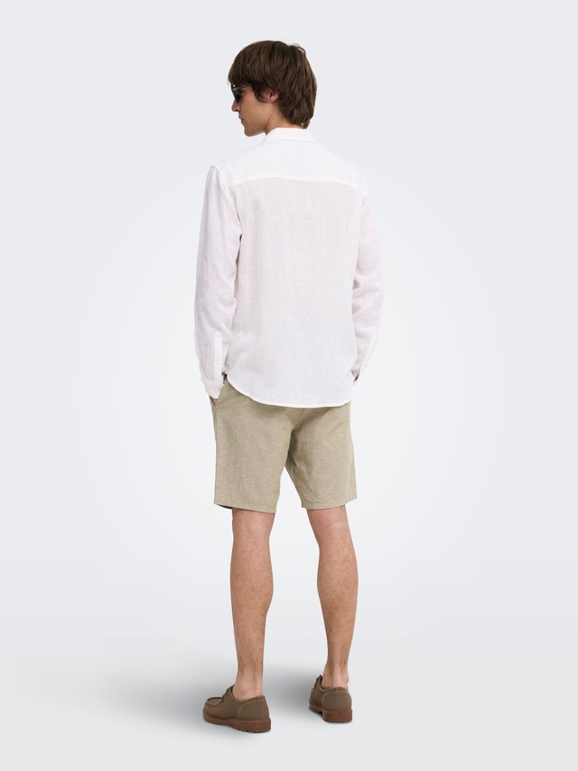 ONLY & SONS Shorts »ONSLINUS 0007 COT LIN SHORTS NOOS« Baumwolle mit Leinen, normal geschnitten