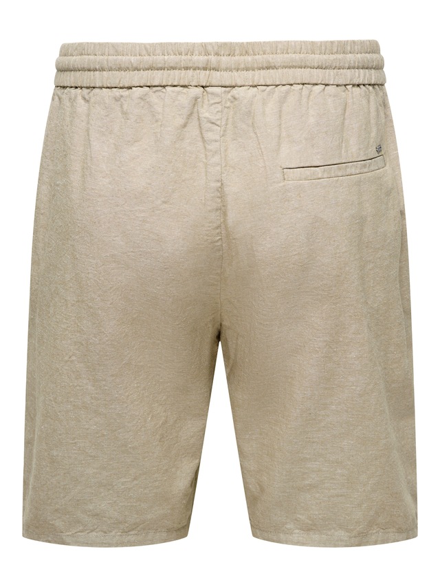 ONLY & SONS Shorts »ONSLINUS 0007 COT LIN SHORTS NOOS« Baumwolle mit Leinen, normal geschnitten