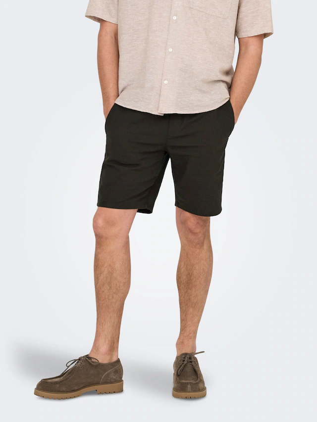 ONLY & SONS Shorts »ONSLINUS 0007 COT LIN SHORTS NOOS« Baumwolle mit Leinen, normal geschnitten