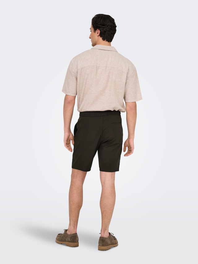 ONLY & SONS Shorts »ONSLINUS 0007 COT LIN SHORTS NOOS« Baumwolle mit Leinen, normal geschnitten