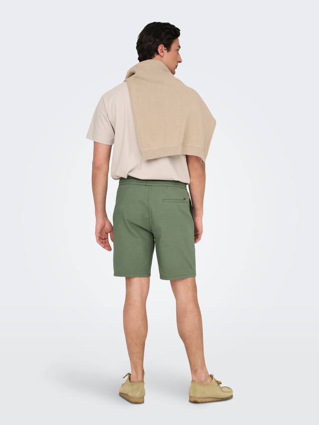 ONLY & SONS Shorts »ONSLINUS 0007 COT LIN SHORTS NOOS« Baumwolle mit Leinen, normal geschnitten