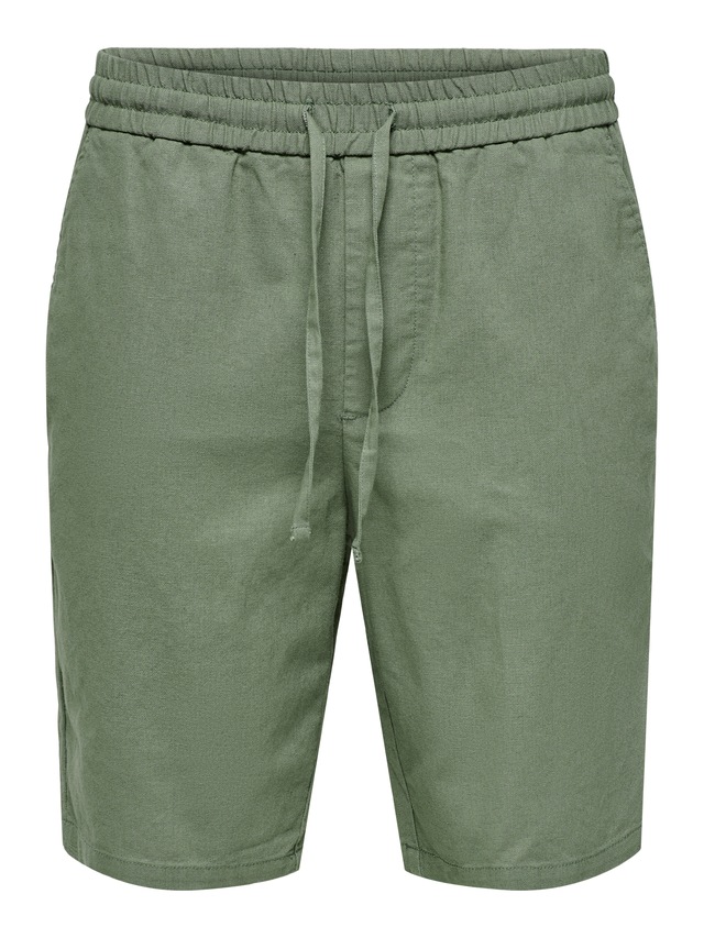 ONLY & SONS Shorts »ONSLINUS 0007 COT LIN SHORTS NOOS« Baumwolle mit Leinen, normal geschnitten