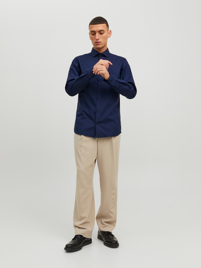 Jack & Jones Langarmhemd »JPRBLAPARKER Slim Fit Hemd, atmungsaktiv, ideal für den Alltag« Baumwolle, slim fit