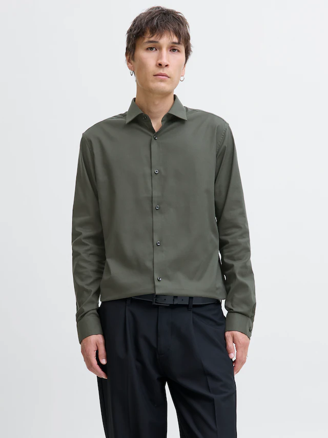 Jack & Jones Langarmhemd »JPRBLAPARKER Slim Fit Hemd, atmungsaktiv, ideal für den Alltag« Baumwolle, slim fit