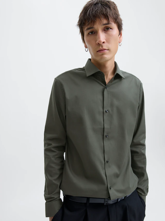 Jack & Jones Langarmhemd »JPRBLAPARKER Slim Fit Hemd, atmungsaktiv, ideal für den Alltag« Baumwolle, slim fit