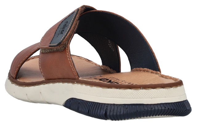 Rieker Pantolette , Sommerschuh, Schlappen, Klettschuh, mit Klettriemchen