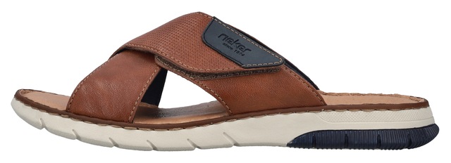 Rieker Pantolette , Sommerschuh, Schlappen, Klettschuh, mit Klettriemchen