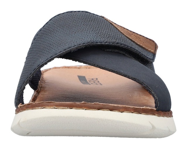 Rieker Pantolette , Sommerschuh, Schlappen, Klettschuh, mit Klettriemchen