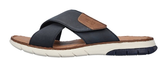 Rieker Pantolette , Sommerschuh, Schlappen, Klettschuh, mit Klettriemchen