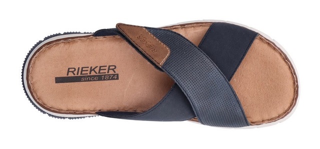 Rieker Pantolette , Sommerschuh, Schlappen, Klettschuh, mit Klettriemchen