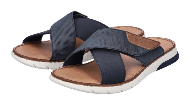 Rieker Pantolette , Sommerschuh, Schlappen, Klettschuh, mit Klettriemchen