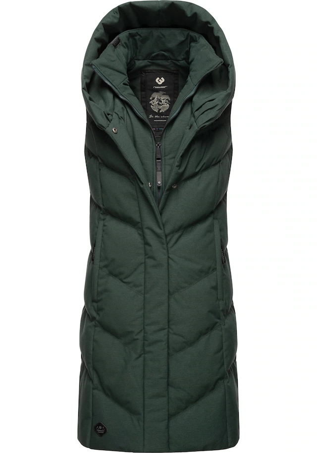 Ragwear Steppweste »Natalka Vest« stylische, gesteppte Winterweste mit gefütterter Kapuze