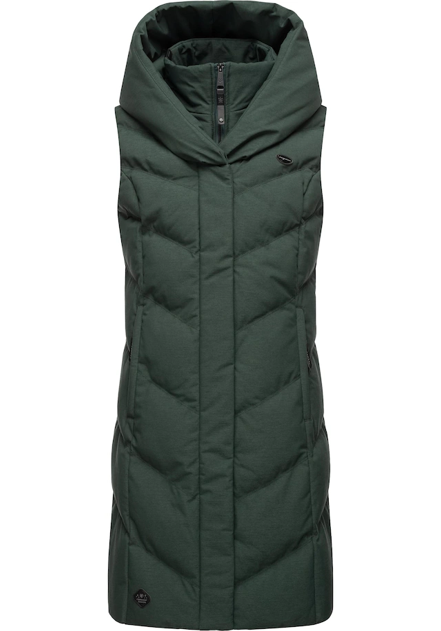Ragwear Steppweste »Natalka Vest« stylische, gesteppte Winterweste mit gefütterter Kapuze