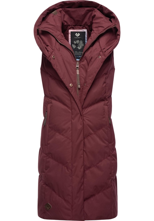 Ragwear Steppweste »Natalka Vest« stylische, gesteppte Winterweste mit gefütterter Kapuze