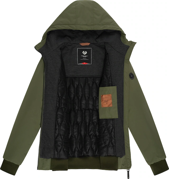 Ragwear Winterjacke »Maddy« mit Kapuze stylische Herren Outdoorjacke mit großer Kapuze