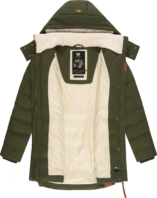 Ragwear Kurzmantel »Ashanta« Wasserdichter Winterparka mit gefütterter Kapuze