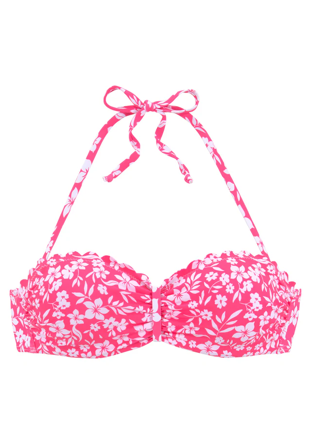 Vivance Bügel-Bandeau-Bikini-Top »Leni« mit gelaserter Wellenkante