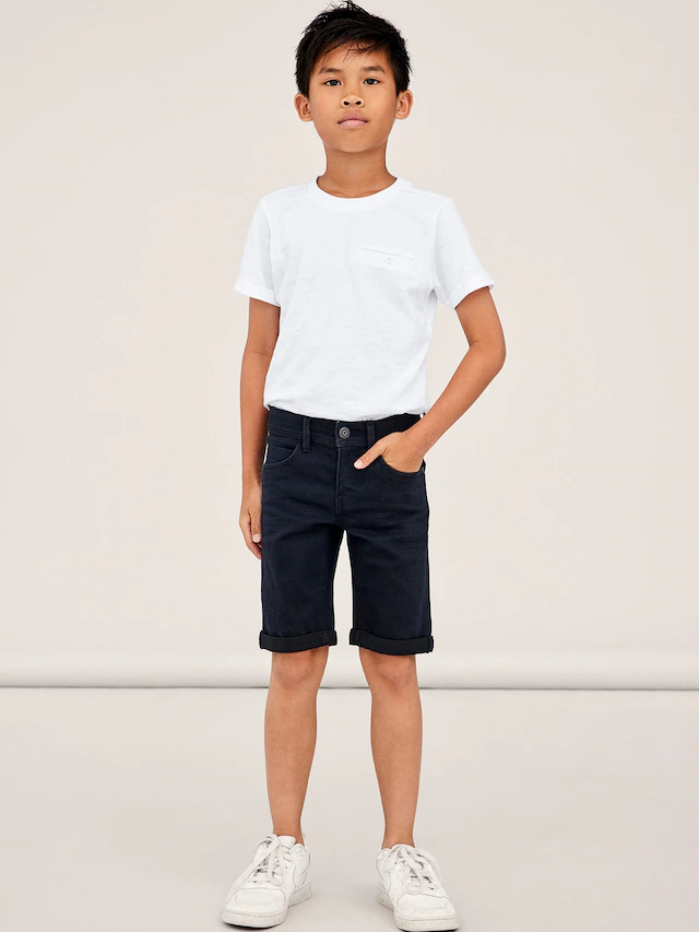 Name It »NKMSILAS SLIM DNM L SHORT« Baumwollmischung, Stretch, Umschlagsaum