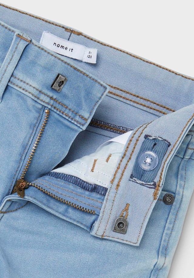 Name It »NKMSILAS SLIM DNM L SHORT« Baumwollmischung, Stretch, Umschlagsaum