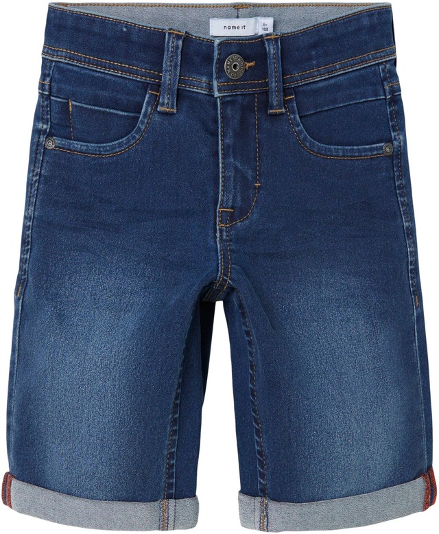 Name It »NKMSILAS SLIM DNM L SHORT« Baumwollmischung, Stretch, Umschlagsaum