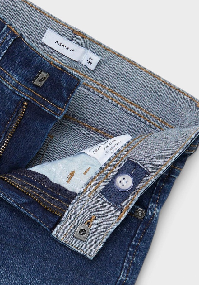 Name It »NKMSILAS SLIM DNM L SHORT« Baumwollmischung, Stretch, Umschlagsaum