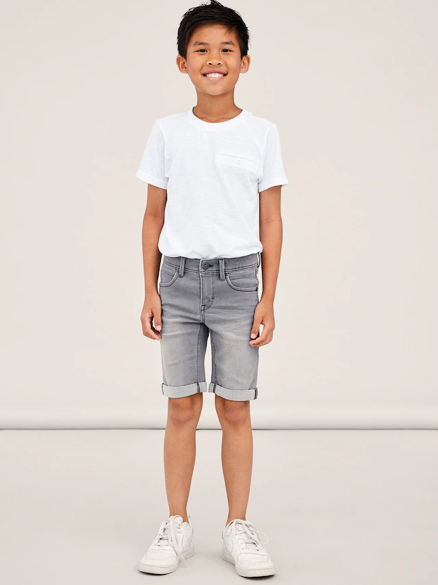 Name It »NKMSILAS SLIM DNM L SHORT« Baumwollmischung, Stretch, Umschlagsaum
