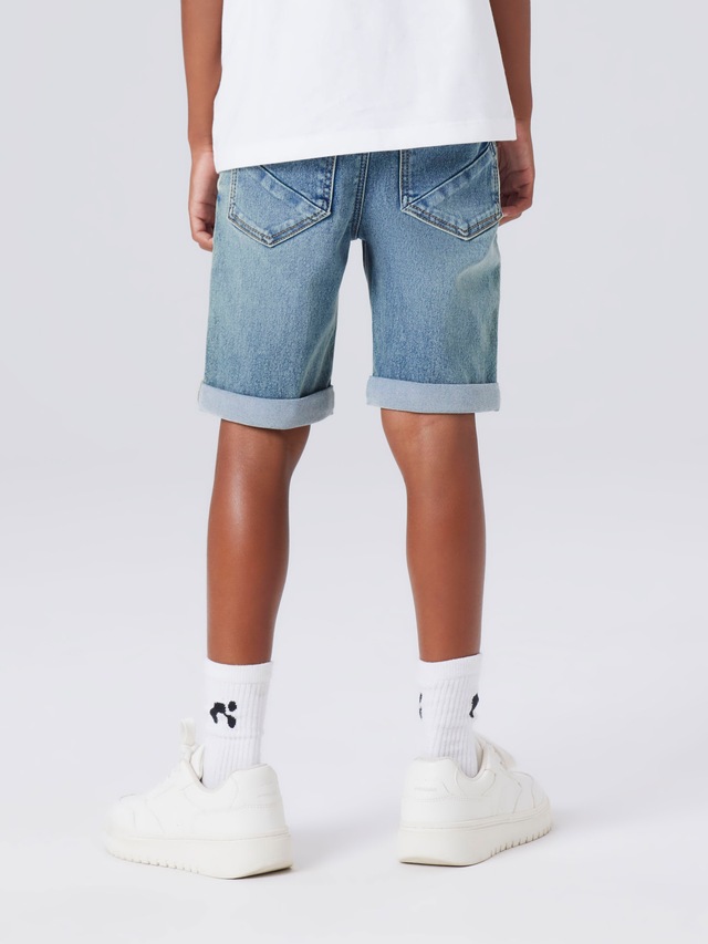 Name It »NKMSILAS SLIM DNM L SHORT« Baumwollmischung, Stretch, Umschlagsaum
