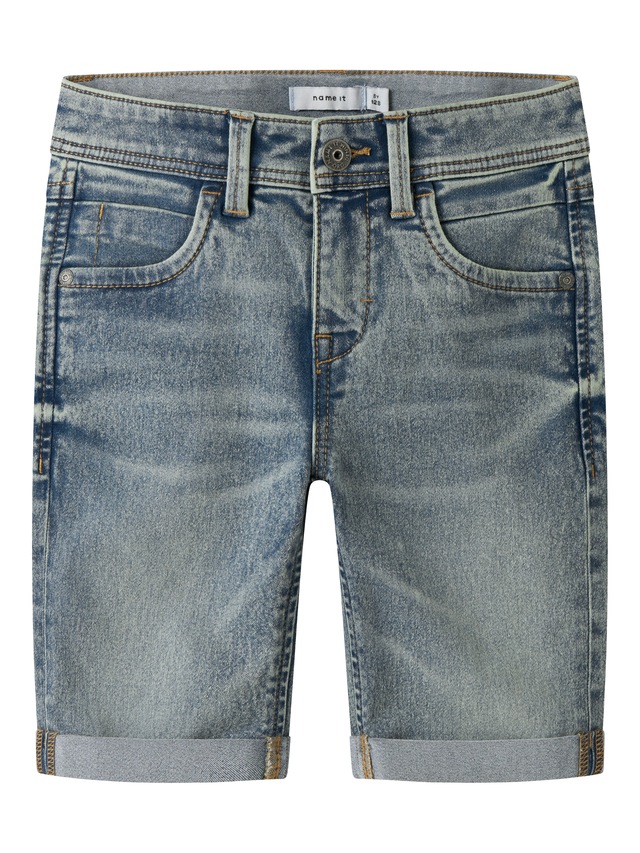 Name It »NKMSILAS SLIM DNM L SHORT« Baumwollmischung, Stretch, Umschlagsaum