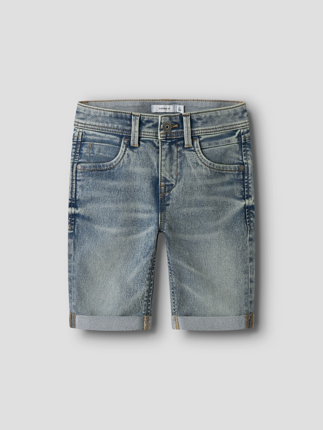 Name It »NKMSILAS SLIM DNM L SHORT« Baumwollmischung, Stretch, Umschlagsaum