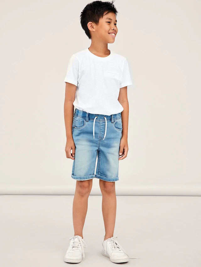 Name It Jeansshorts »NKMRYAN JOGGER DNM L SHOR« Baumwollmischung, elastisches Bündchen, verstellbar