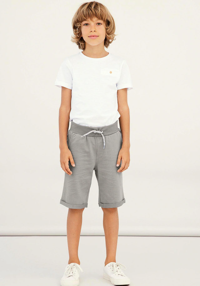 Name It Sweatshorts »NKMVERMO LONG SWE SHORTS UNB F NOOS« Baumwolle, Umschlagsaum