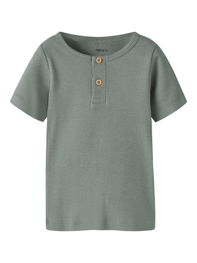 Name It Kurzarmshirt »NMMKAB TOP NOOS« Baumwollmischung, kurze Knopfleiste