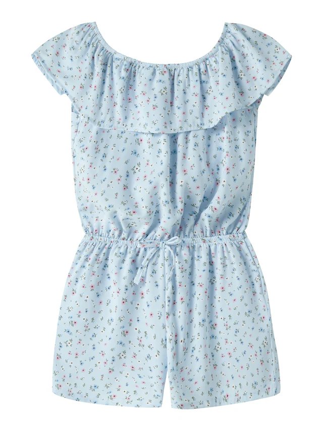 Name It Kurzoverall »NKFVINAYA PLAYSUIT FFF« Kunstfaser, elastischer Bund, Allover-Druck