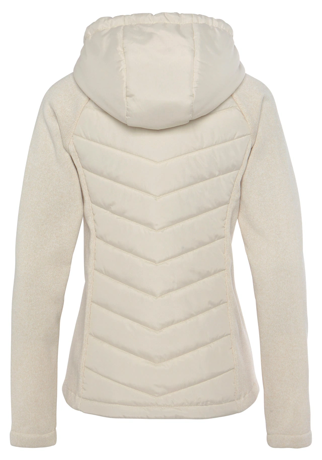 Vivance Steppjacke mit Kapuze mit Strickfleece-Ärmeln