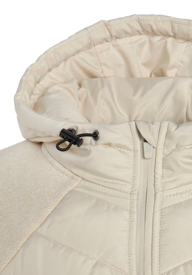 Vivance Steppjacke mit Kapuze mit Strickfleece-Ärmeln