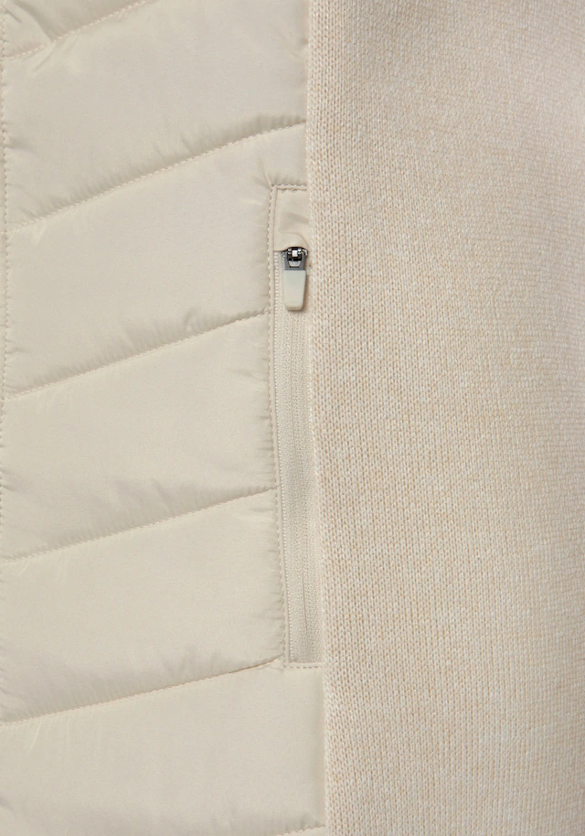 Vivance Steppjacke mit Kapuze mit Strickfleece-Ärmeln