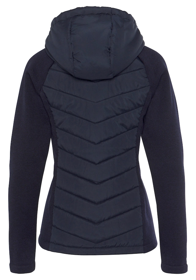 Vivance Steppjacke mit Kapuze mit Strickfleece-Ärmeln