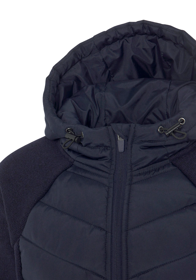 Vivance Steppjacke mit Kapuze mit Strickfleece-Ärmeln