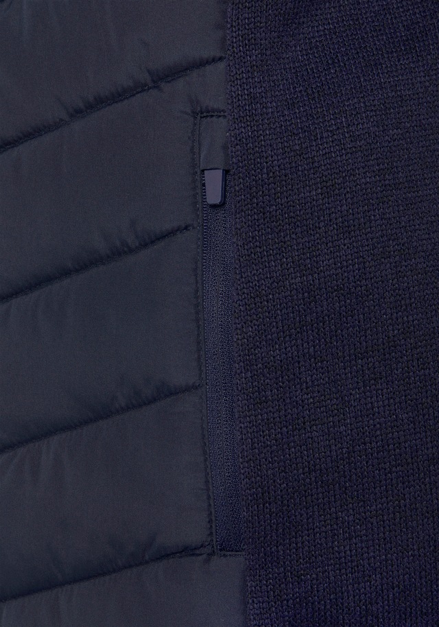 Vivance Steppjacke mit Kapuze mit Strickfleece-Ärmeln
