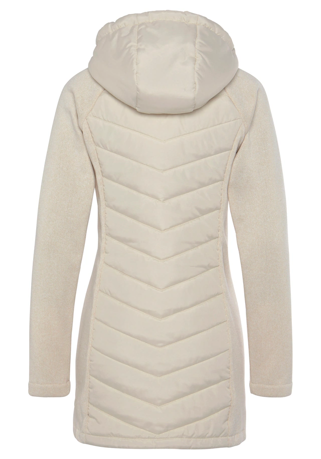 Vivance Steppjacke mit Kapuze mit Strickfleece-Ärmeln