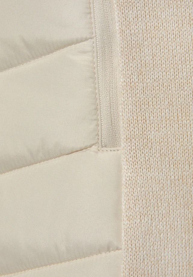 Vivance Steppjacke mit Kapuze mit Strickfleece-Ärmeln