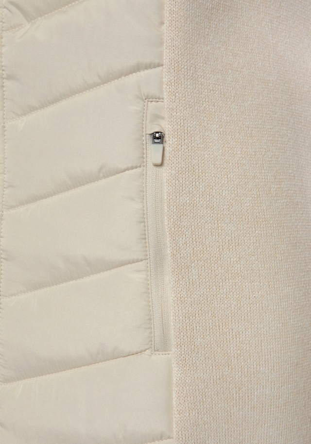 Vivance Steppjacke mit Kapuze mit Strickfleece-Ärmeln