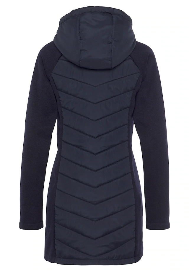 Vivance Steppjacke mit Kapuze mit Strickfleece-Ärmeln