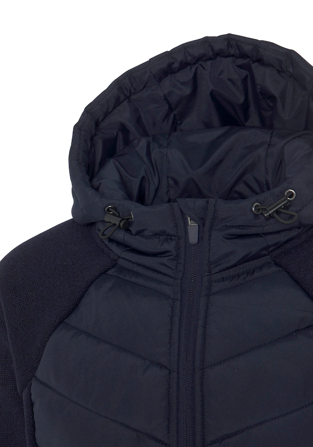 Vivance Steppjacke mit Kapuze mit Strickfleece-Ärmeln