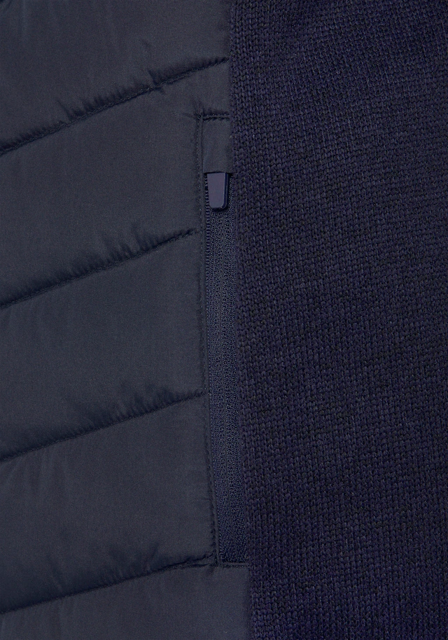 Vivance Steppjacke mit Kapuze mit Strickfleece-Ärmeln