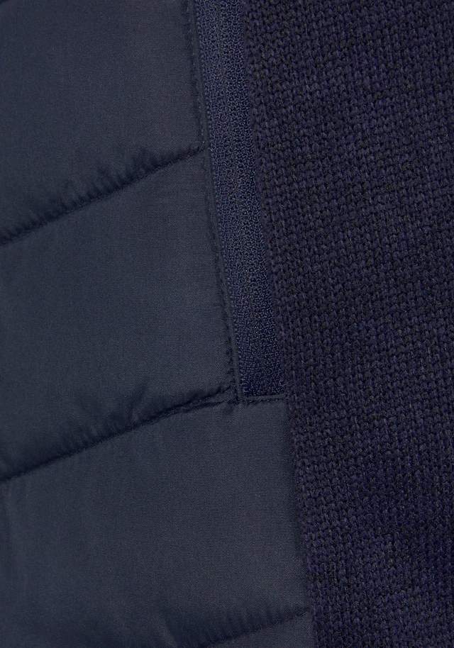 Vivance Steppjacke mit Kapuze mit Strickfleece-Ärmeln