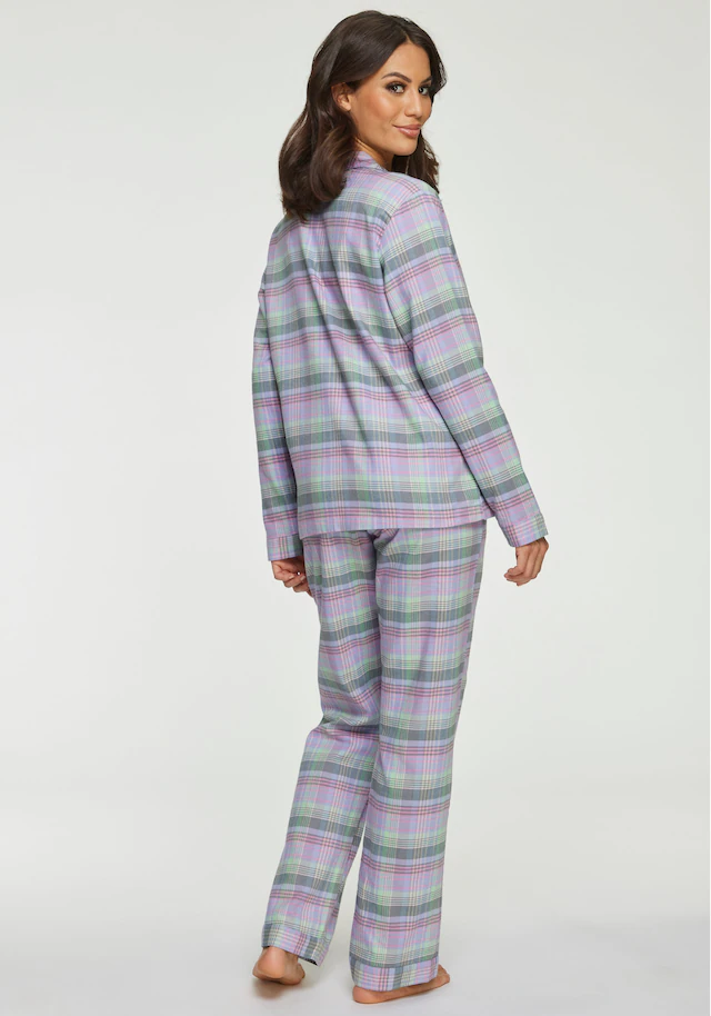 Vivance Dreams by Lascana Pyjama Set, 2 aus kuschelig weichem Flanell