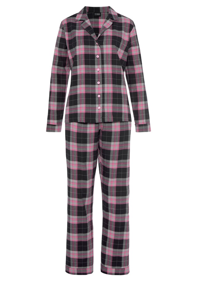 Vivance Dreams by Lascana Pyjama Set, 2 aus kuschelig weichem Flanell